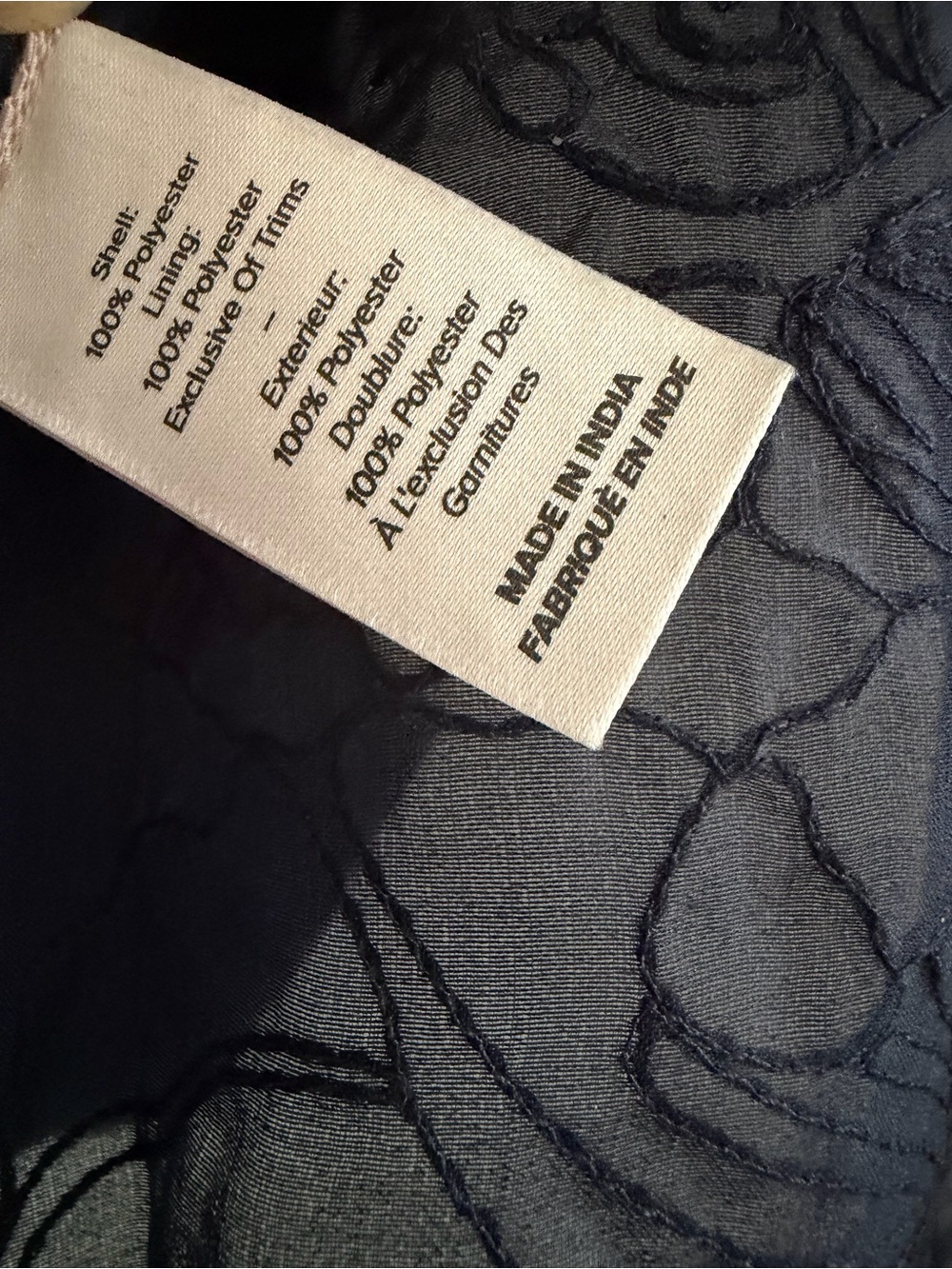 cinq a sept Navy Sheer Embroidered Button-Down Shirt - Picture 6 of 7